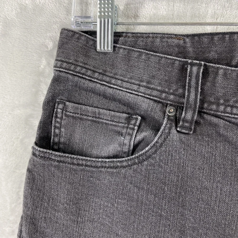 Travis Mathew Jeans Mens 32x31 Slim Straight Skinny Black Denim Cotton Stretch